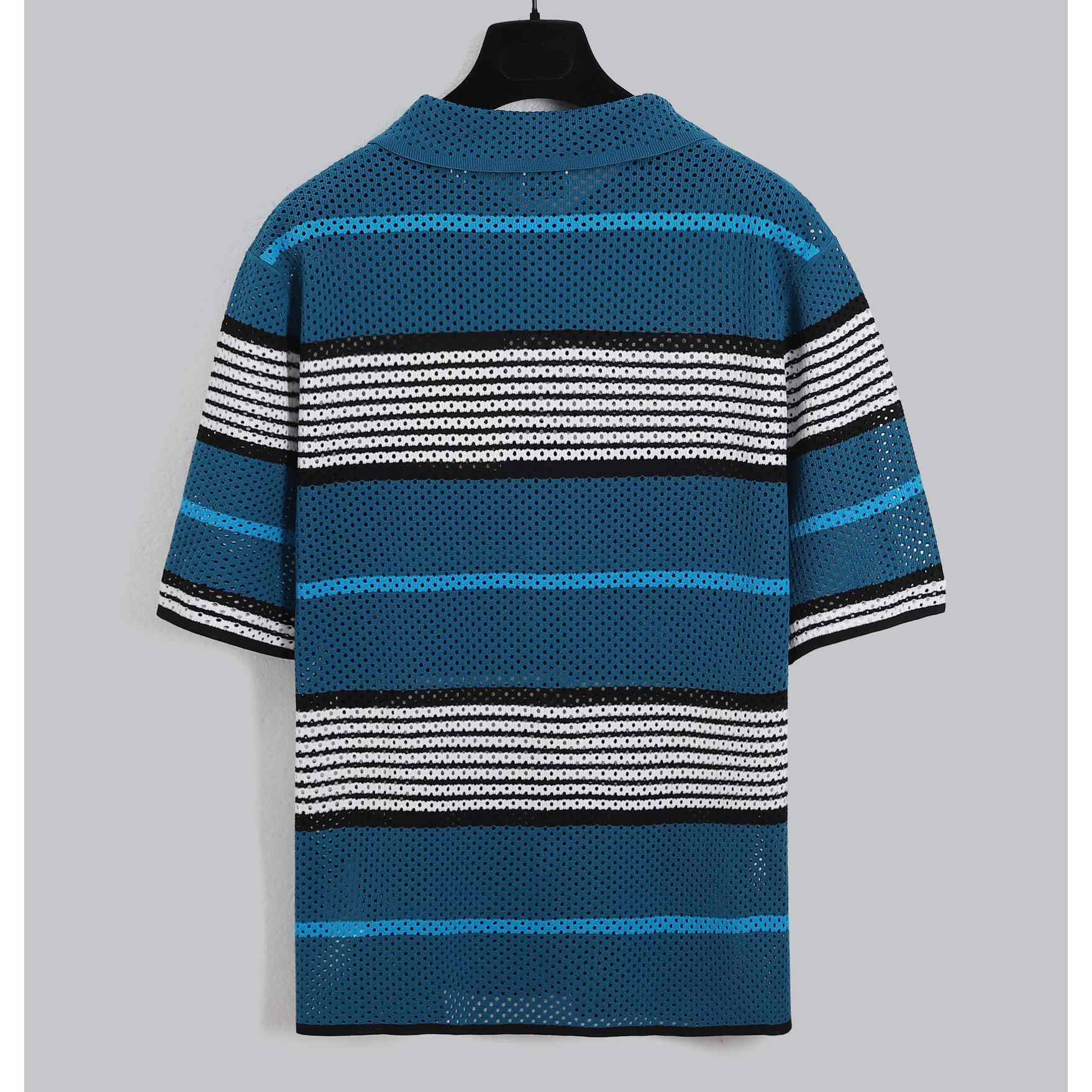 Burberry Short-sleeve Stripe Print Nylon Oversized Shirt & Shorts - DesignerGu