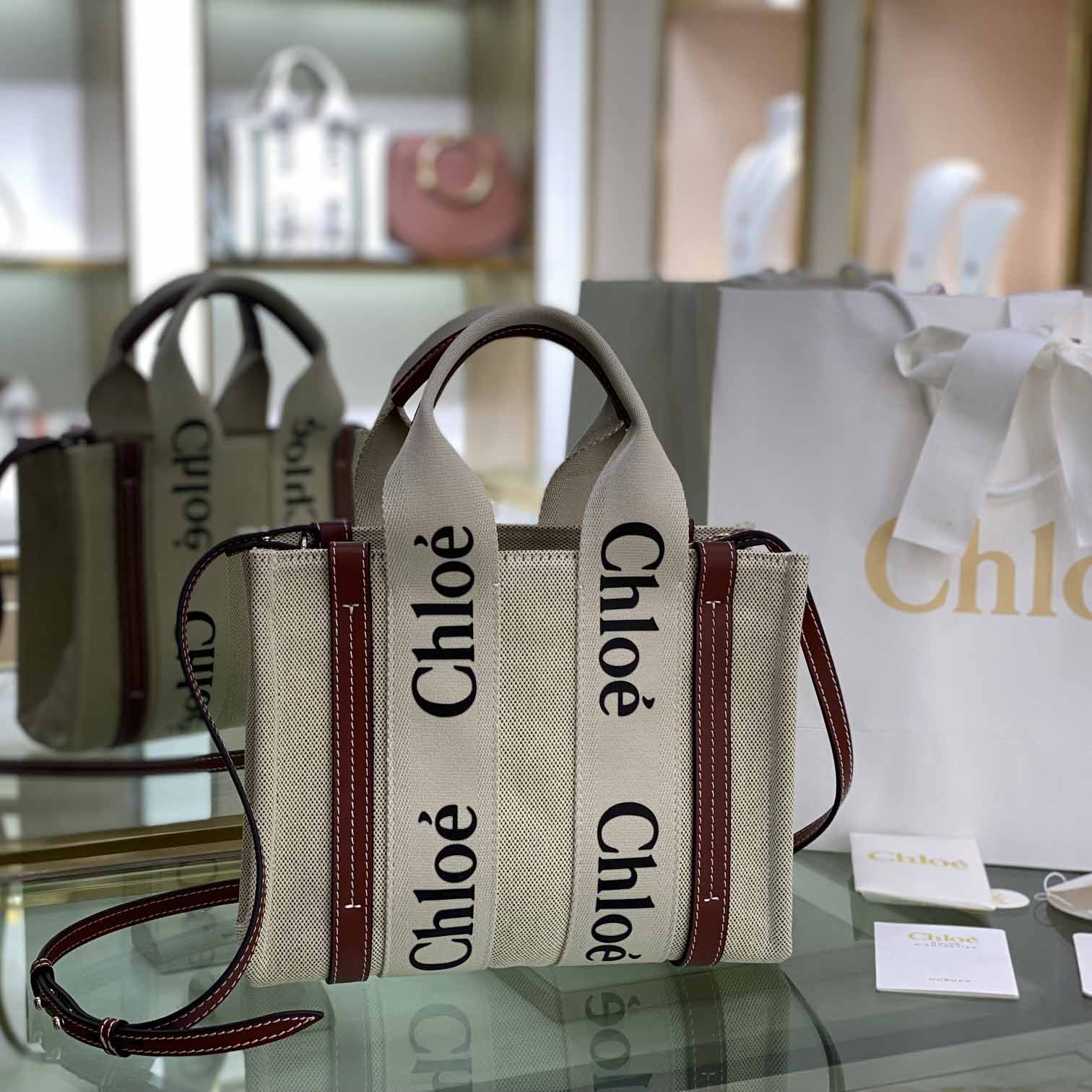 Chloe Small Woody Tote Bag - DesignerGu