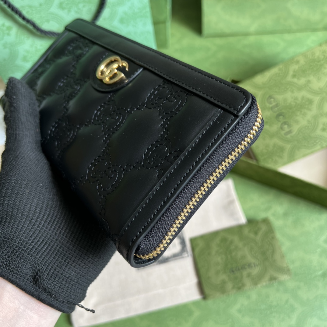 Gucci GG Matelasse Zip-around Wallet - DesignerGu