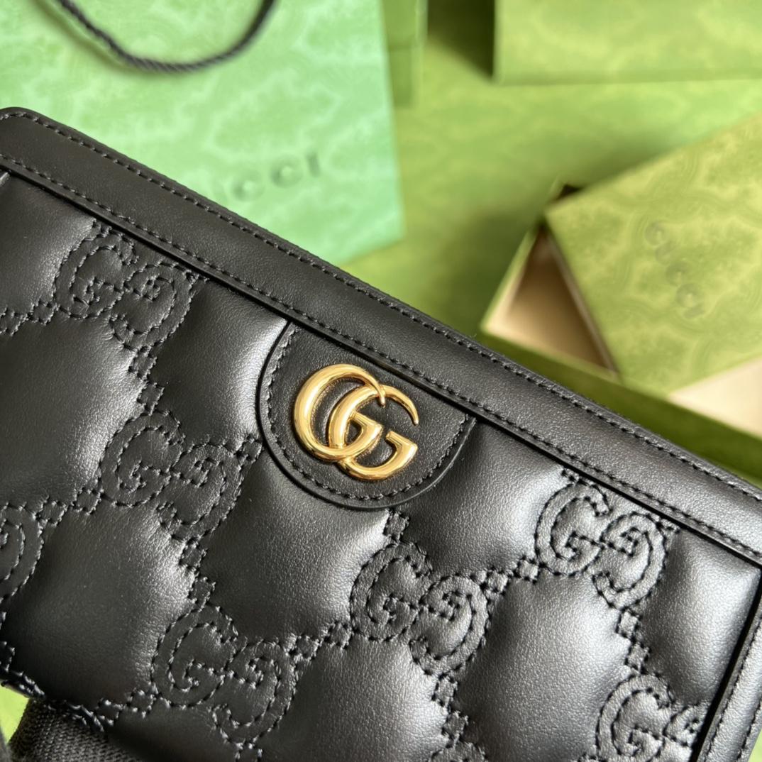 Gucci GG Matelasse Zip-around Wallet - DesignerGu