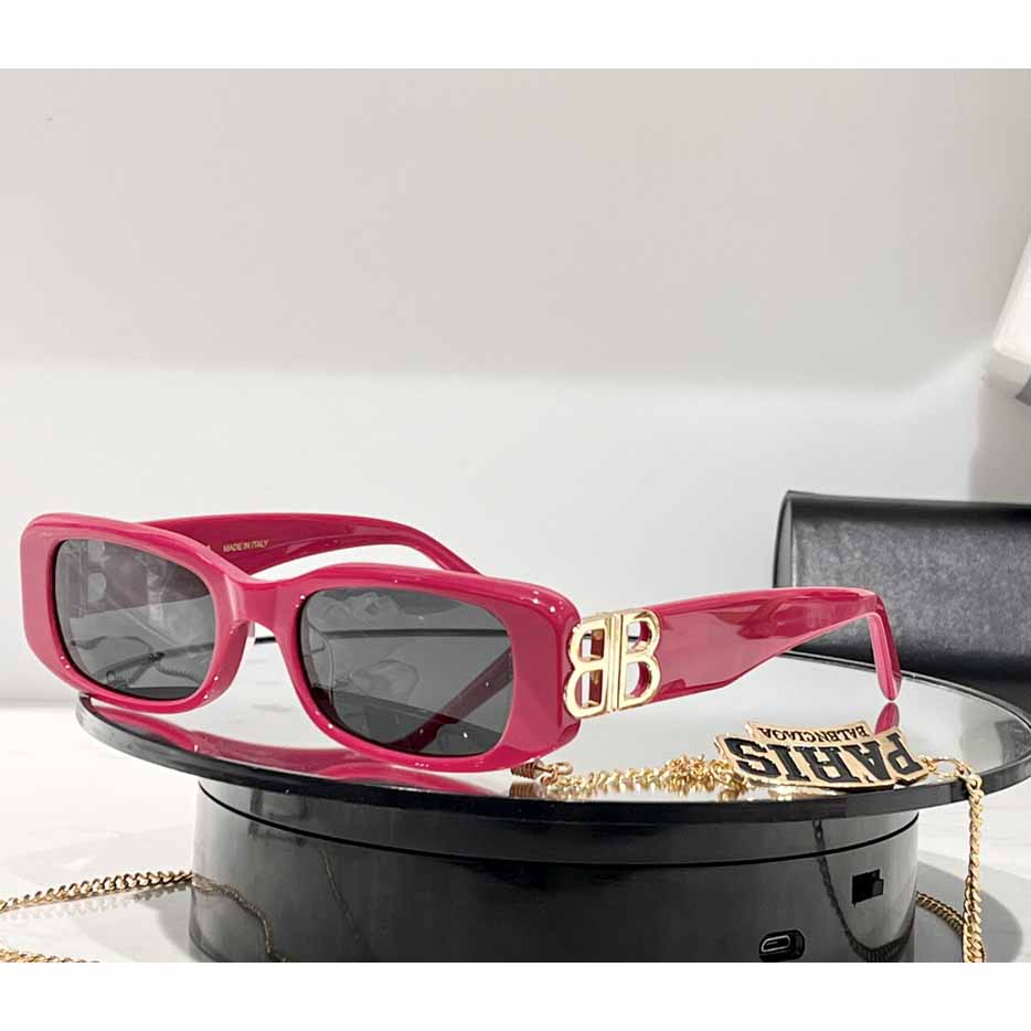 Balenciaga Dynasty Rectangle Acetate Sunglasses - DesignerGu