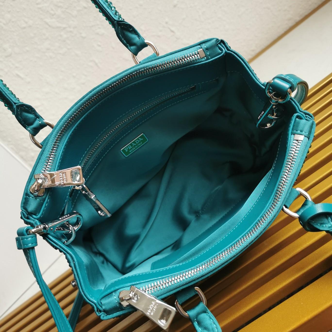 Prada Galleria satin Mini-Bag With Crystals - DesignerGu