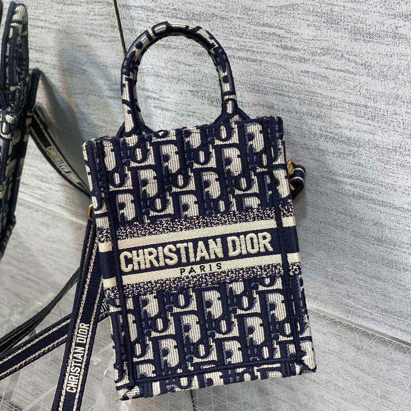 Dior Mini Dior Book Tote Phone Bag - DesignerGu