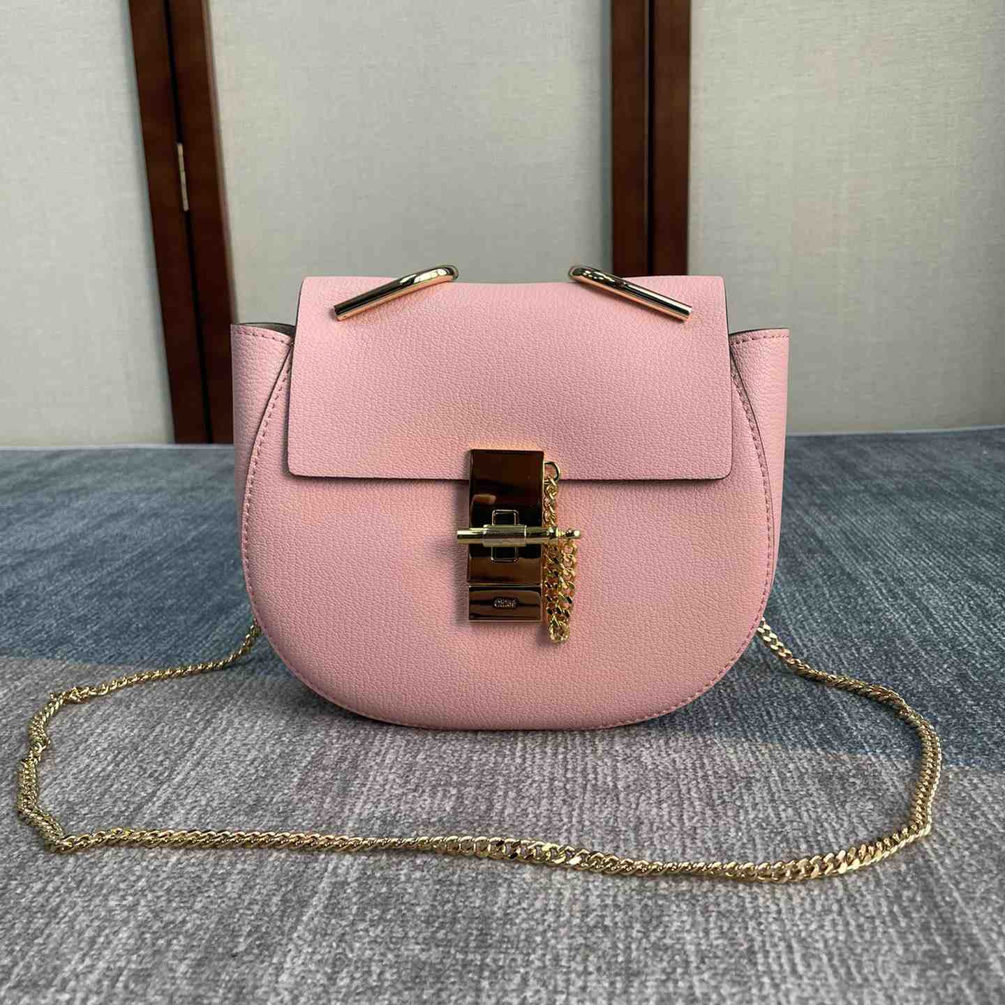 Chloe Drew Shoulder Bag In Small Grain Lambskin(19-7-16cm) - DesignerGu