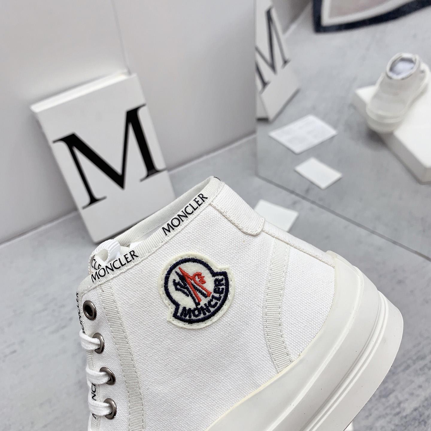 Moncler White Lissex Sneakers - DesignerGu