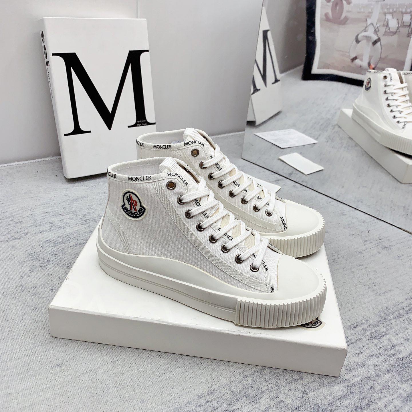 Moncler White Lissex Sneakers - DesignerGu