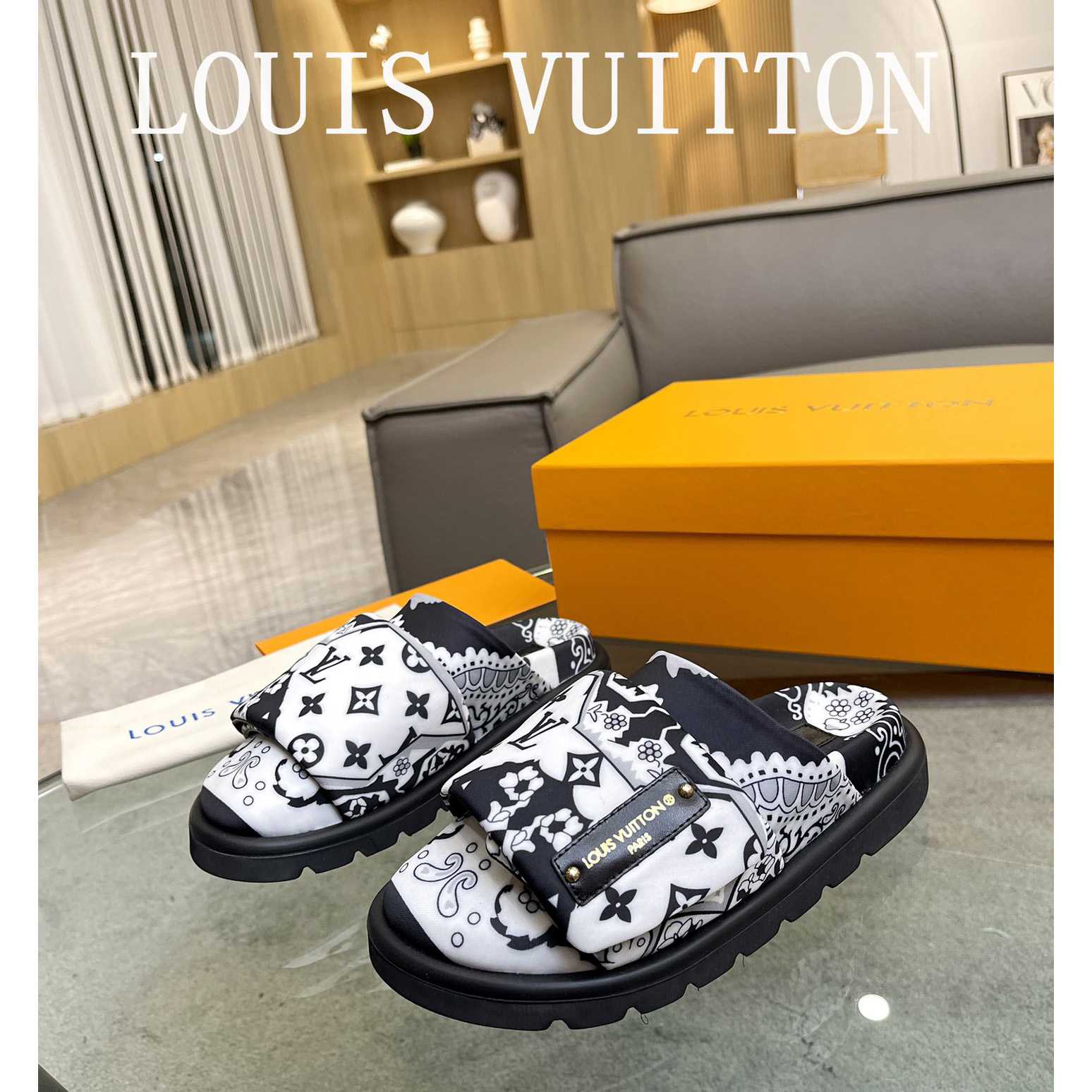 Louis Vuitton Slipper Pillow Flat Comfort Mule       - DesignerGu