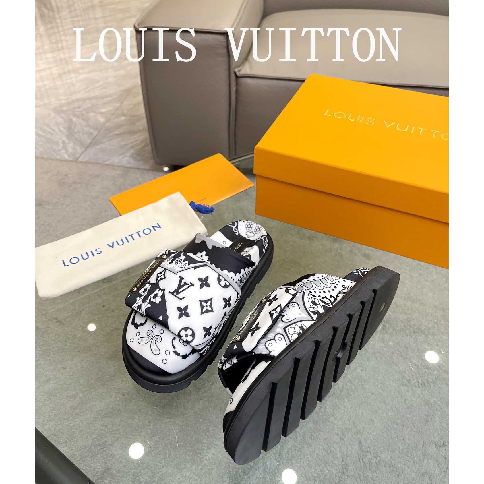 Louis Vuitton Slipper Pillow Flat Comfort Mule       - DesignerGu