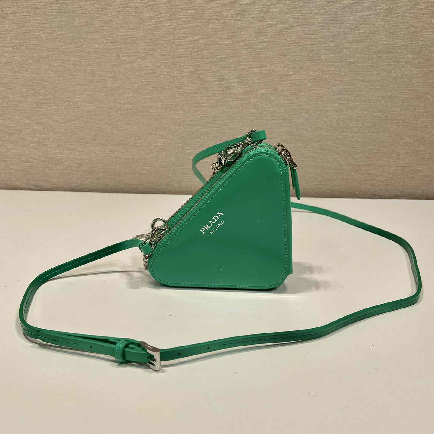 Prada Embellished Satin And Leather Mini-Pouch - DesignerGu