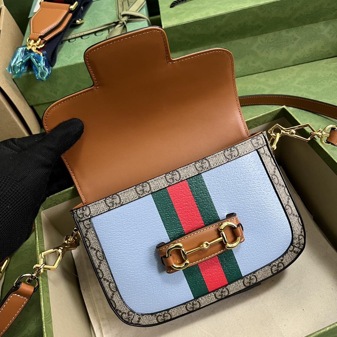 Gucci Horsebit 1955 Mini Bag(20.5-14.5-5cm)   - DesignerGu