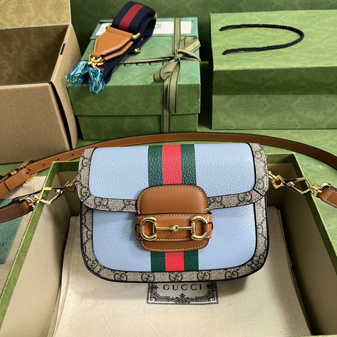 Gucci Horsebit 1955 Mini Bag(20.5-14.5-5cm)   - DesignerGu