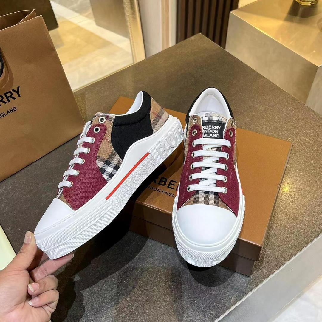 Burberry Kai Check Low-Top Sneakers - DesignerGu