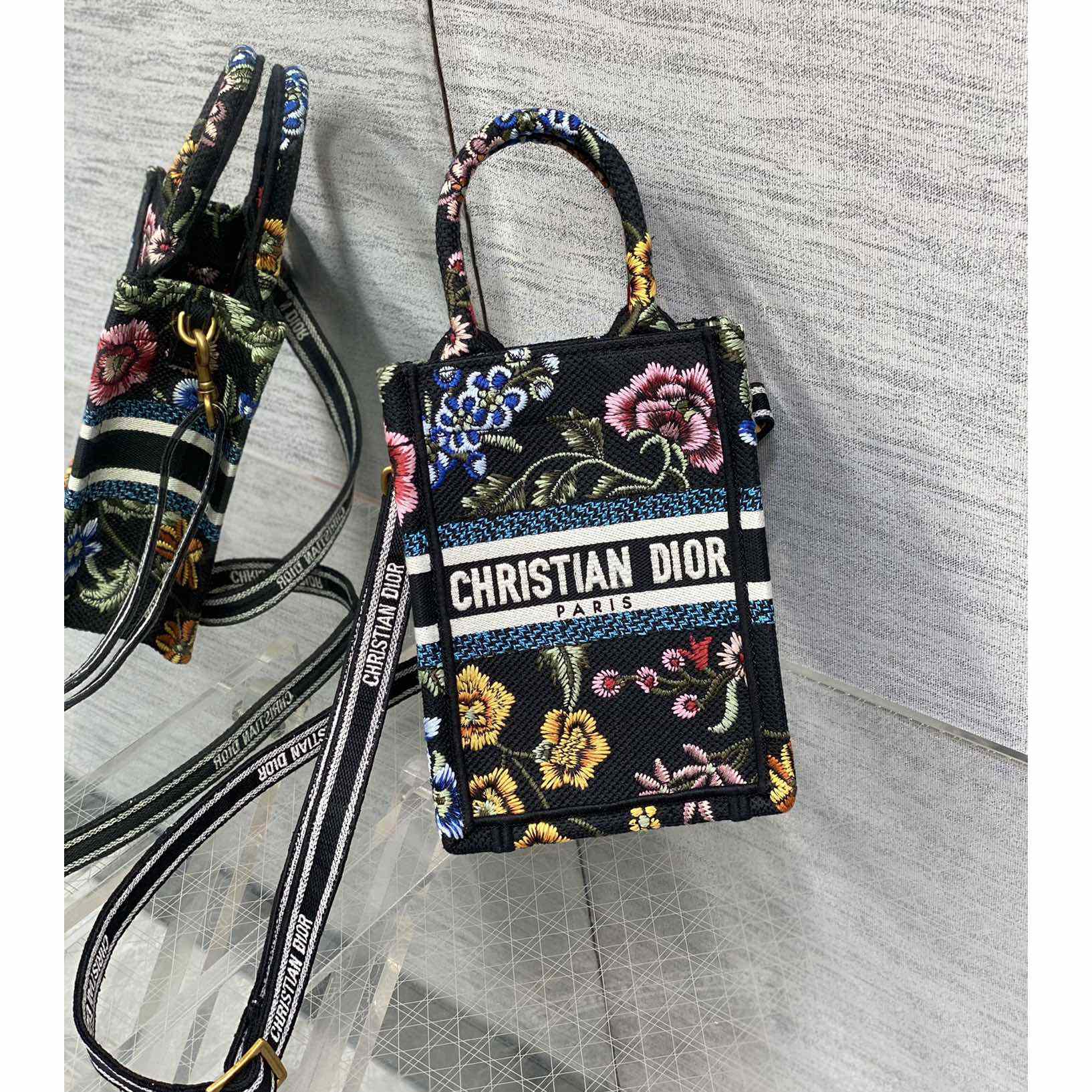 Dior Mini Dior Book Tote Phone Bag - DesignerGu