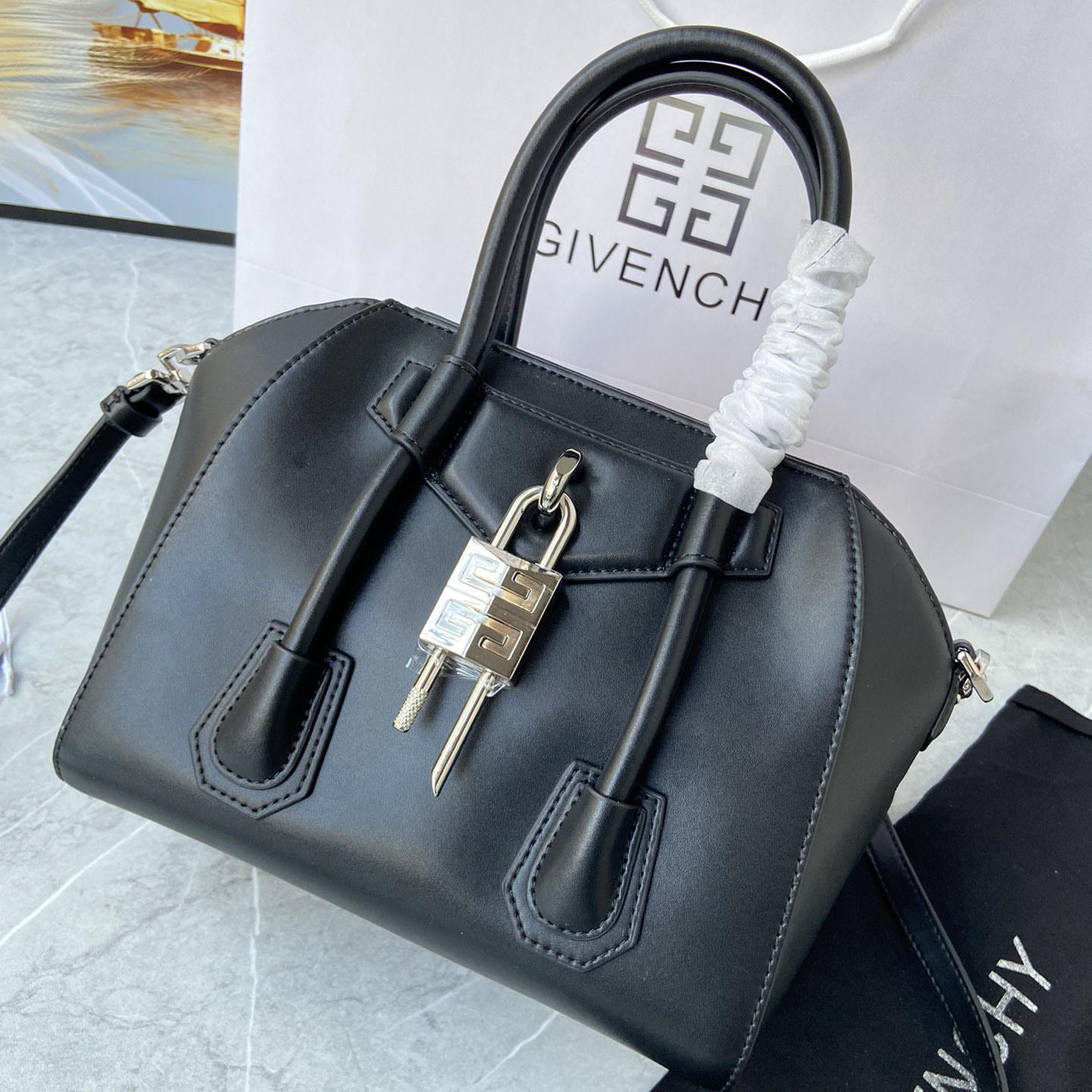 Givenchy Mini Antigona Lock Bag In Box Leather (23*27*13cm) - DesignerGu