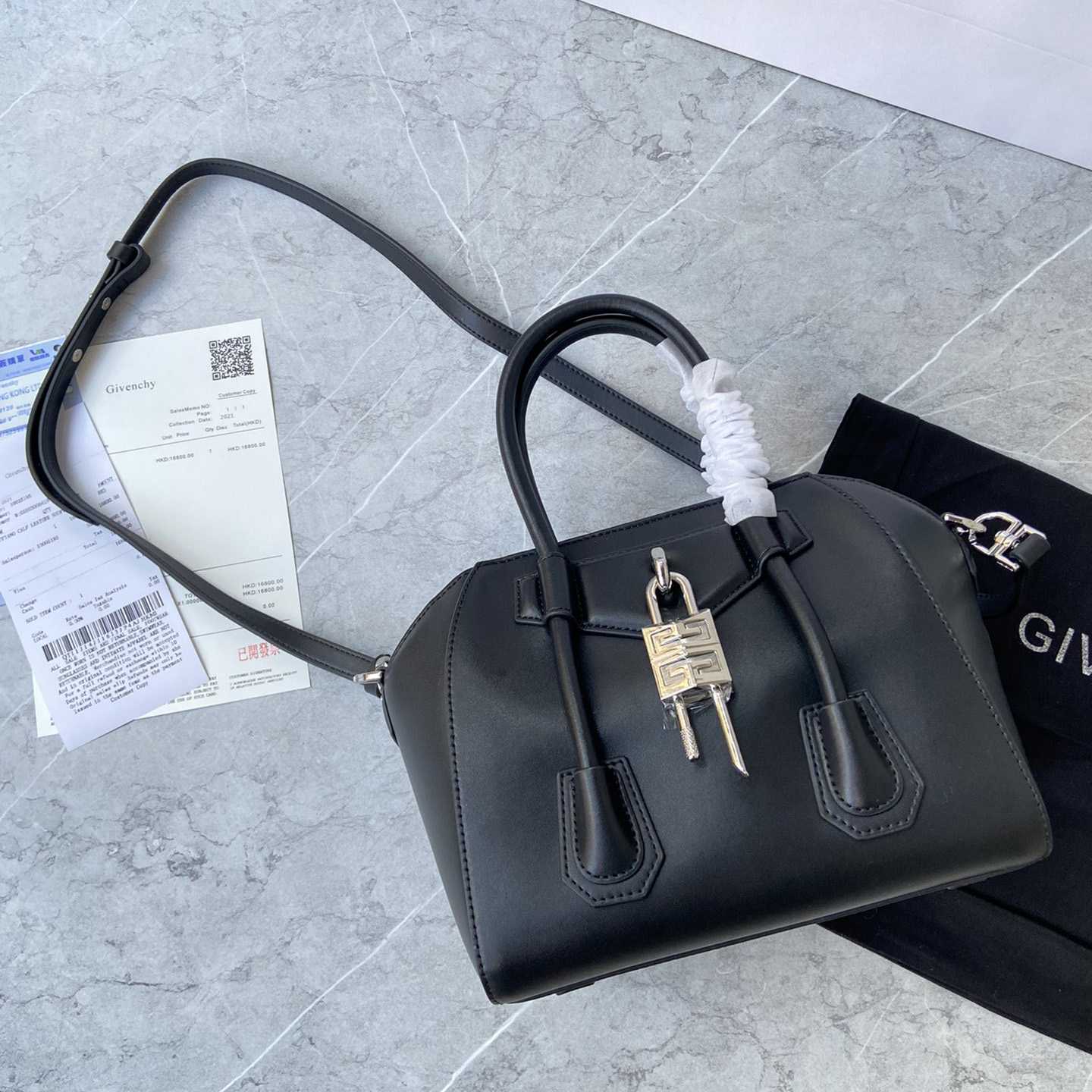 Givenchy Mini Antigona Lock Bag In Box Leather (23*27*13cm) - DesignerGu