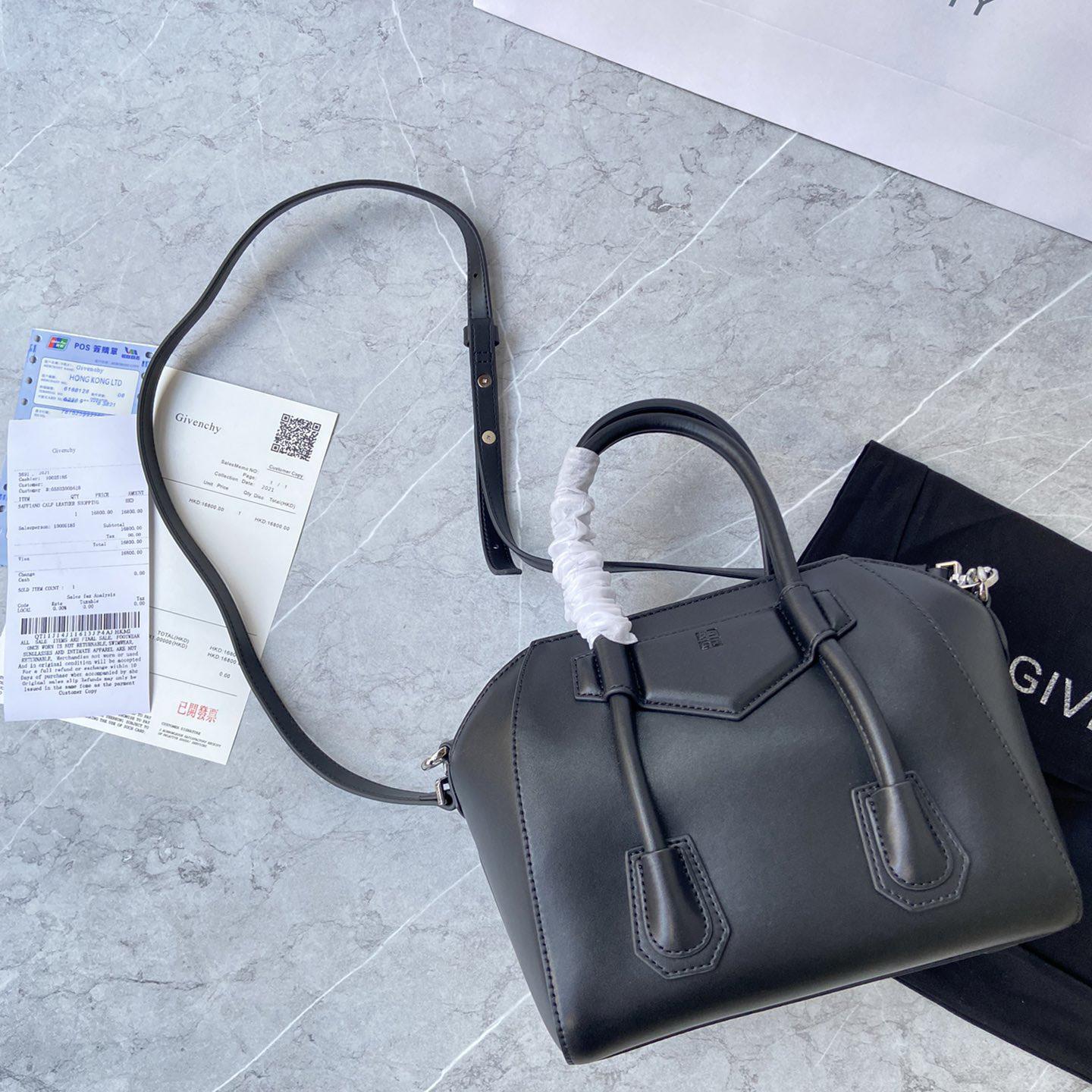 Givenchy Mini Antigona Lock Bag In Box Leather (23*27*13cm) - DesignerGu