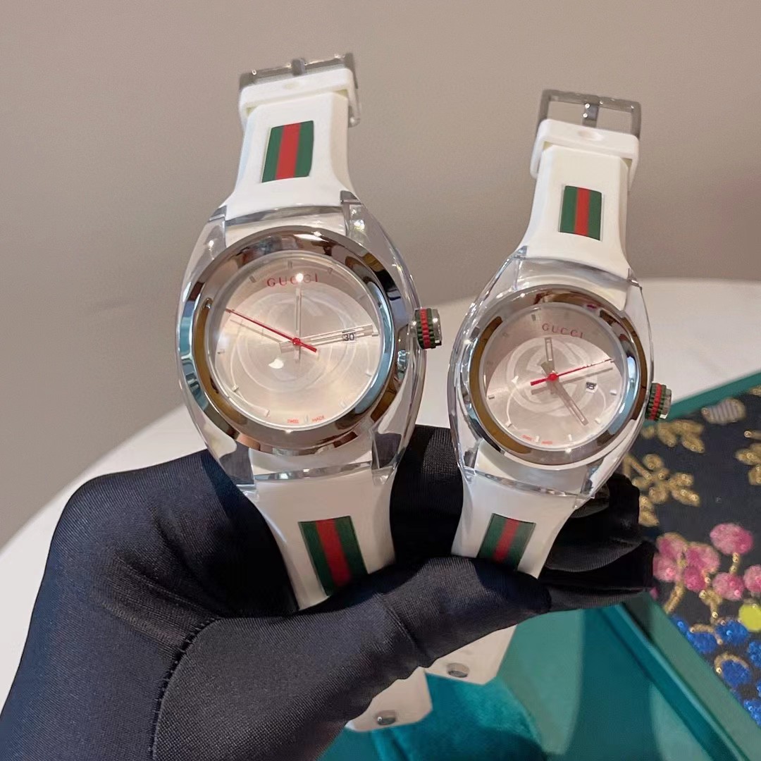 Gucci Style Silicon Round Party Style Quartz Watches - DesignerGu