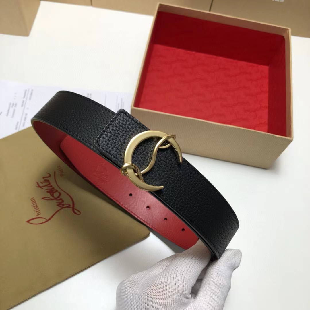 Christian Louboutin Logo Leather Belt  - DesignerGu