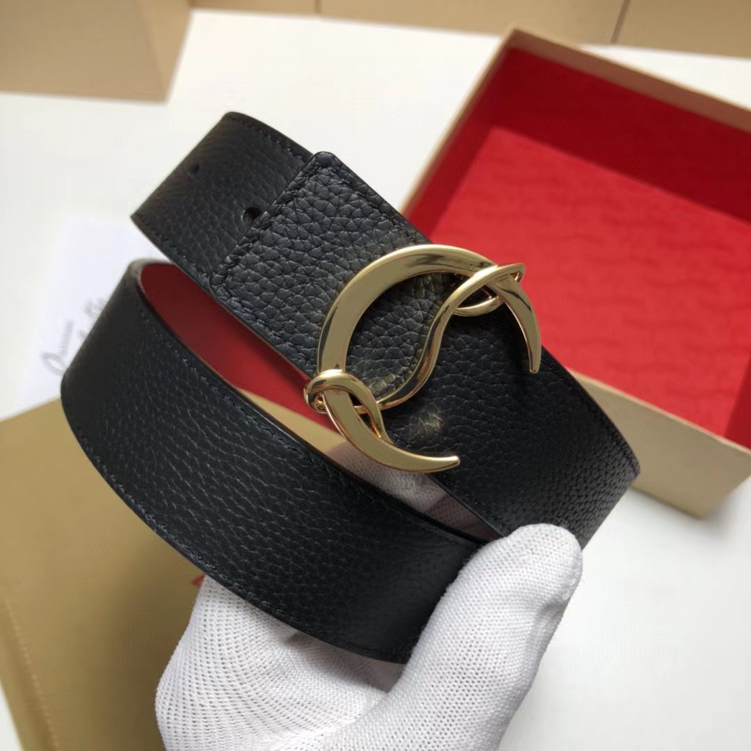 Christian Louboutin Logo Leather Belt  - DesignerGu