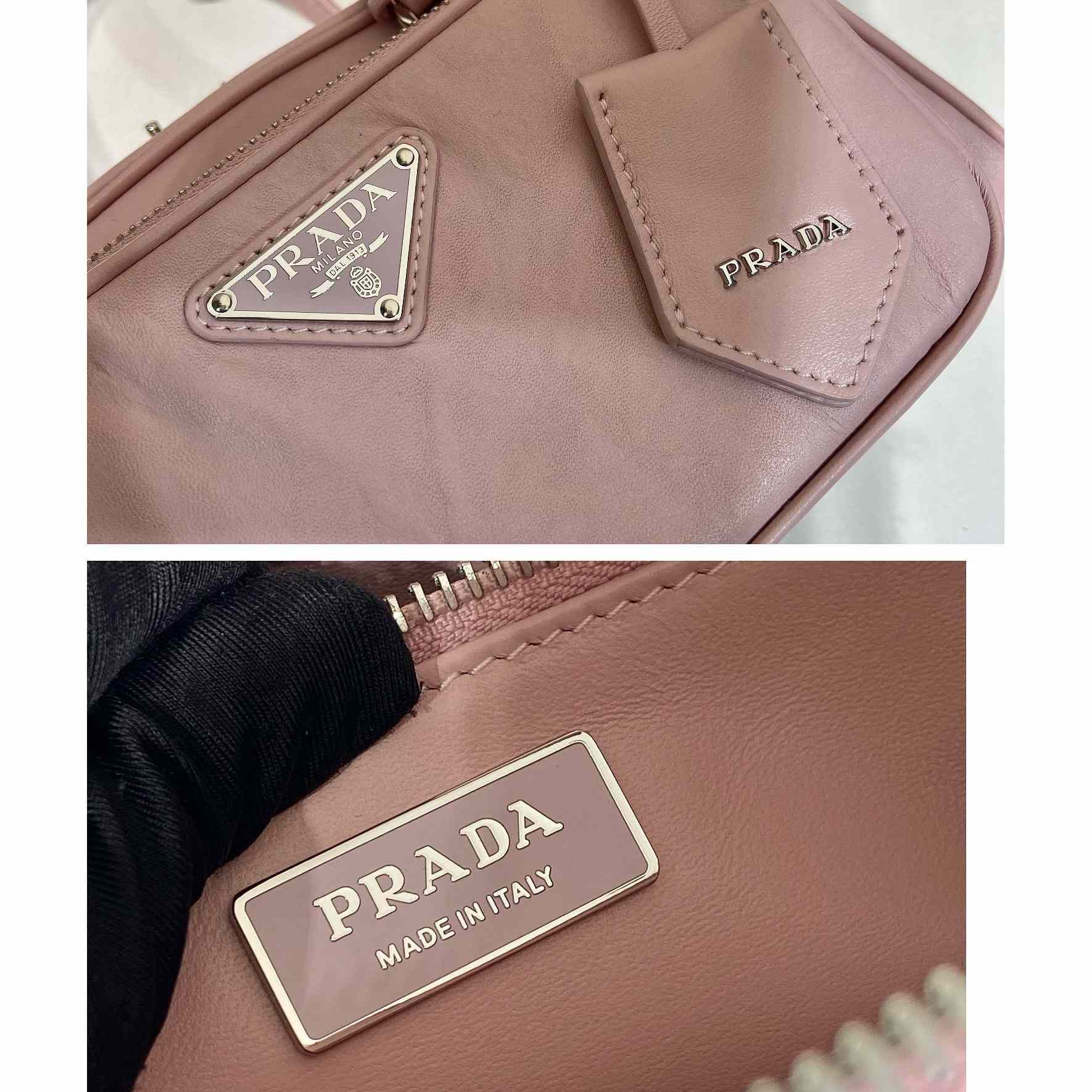 Prada Antique Nappa Leather Multi-pocket Top-handle Bag - DesignerGu