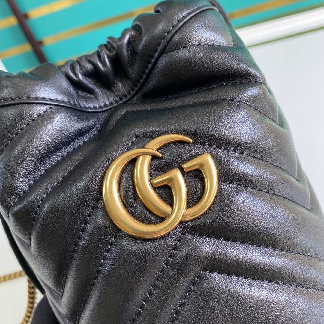 Gucci GG Marmont Mini Bucket Bag(19-17cm) - DesignerGu