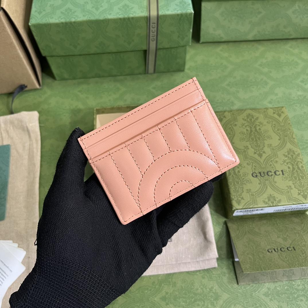 Gucci GG Marmont Matelassé Card Case(10-7cm) - DesignerGu