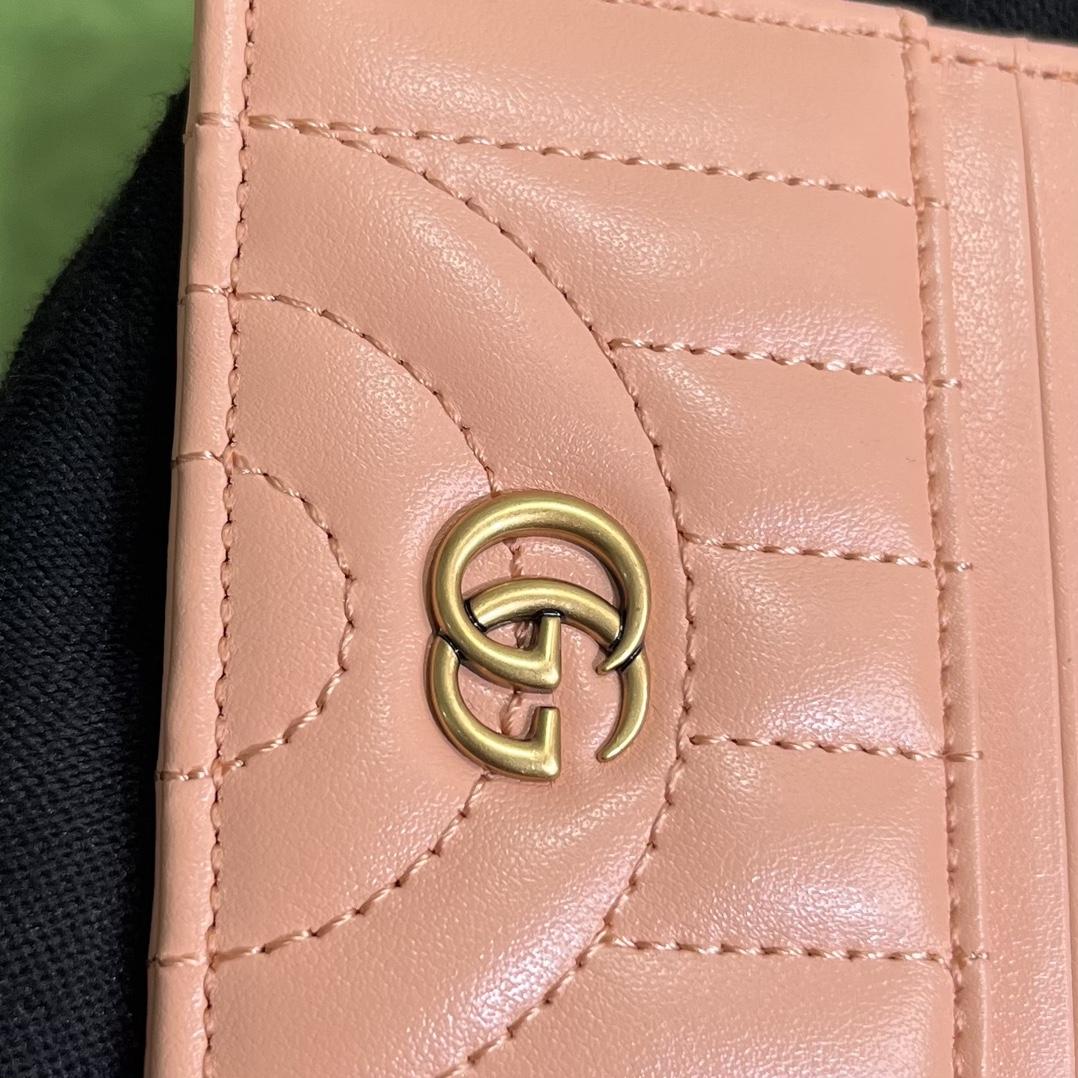 Gucci GG Marmont Matelassé Card Case(10-7cm) - DesignerGu