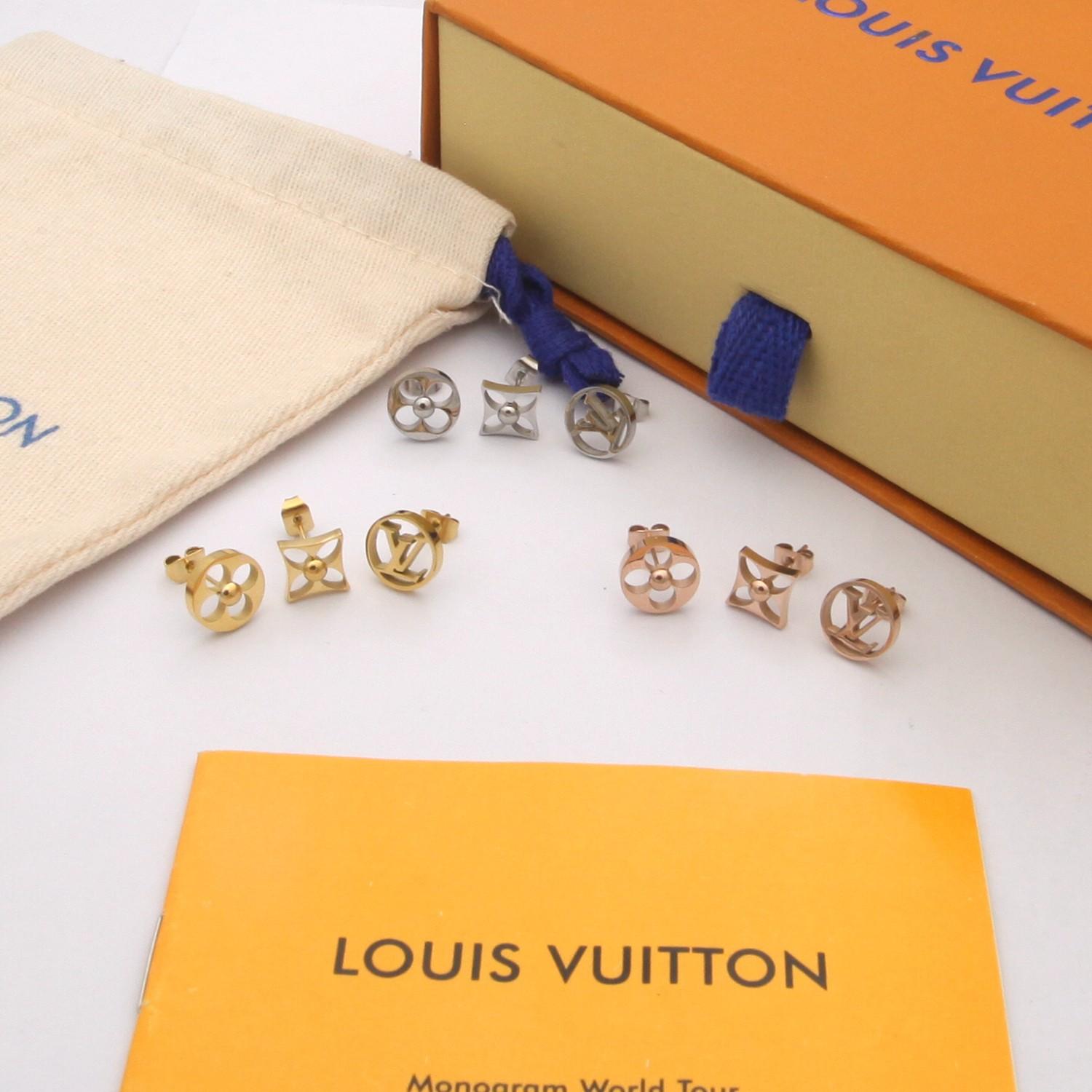 Louis Vuitton Crazy in Lock Earrings Set   M00395 - DesignerGu