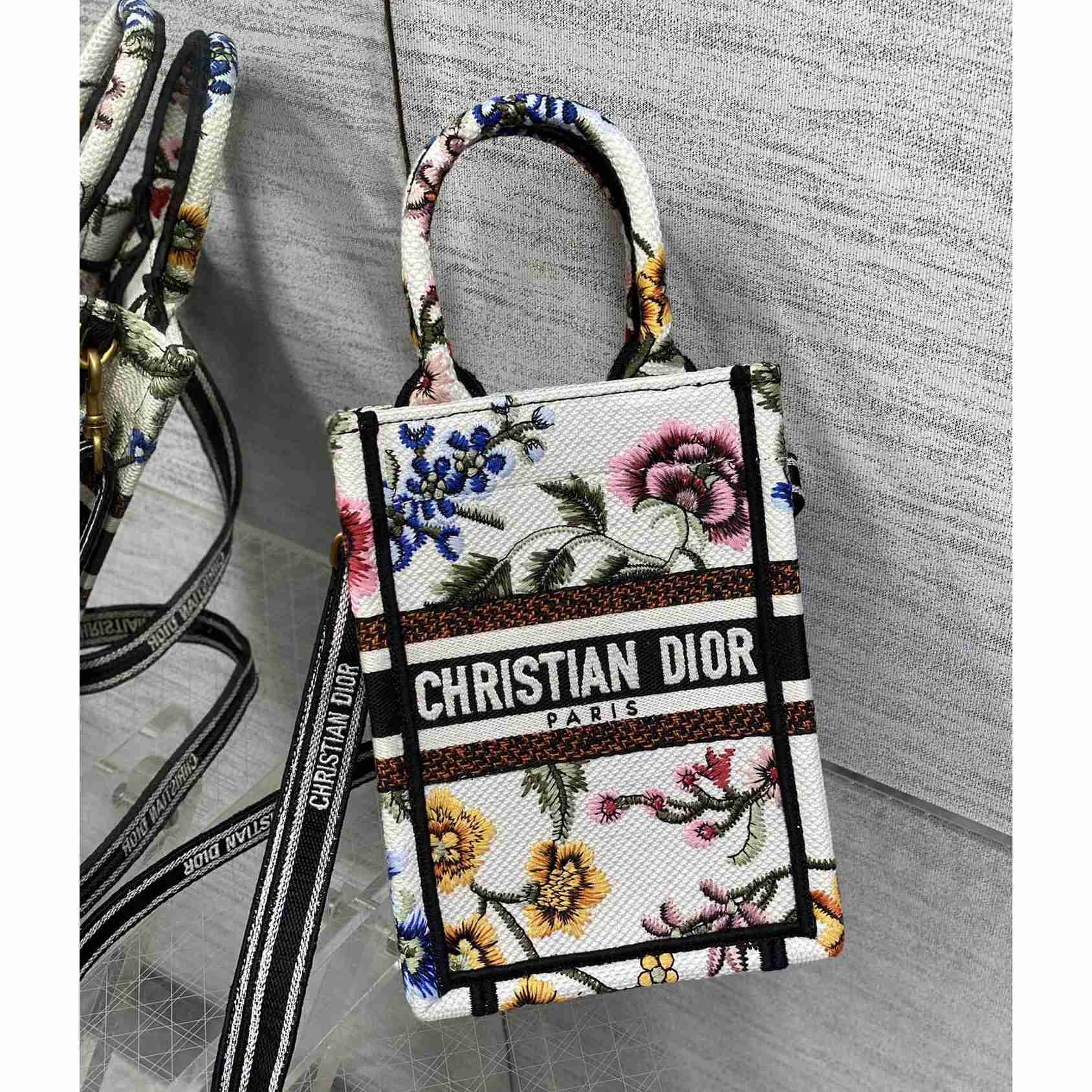 Dior Mini Dior Book Tote Phone Bag - DesignerGu