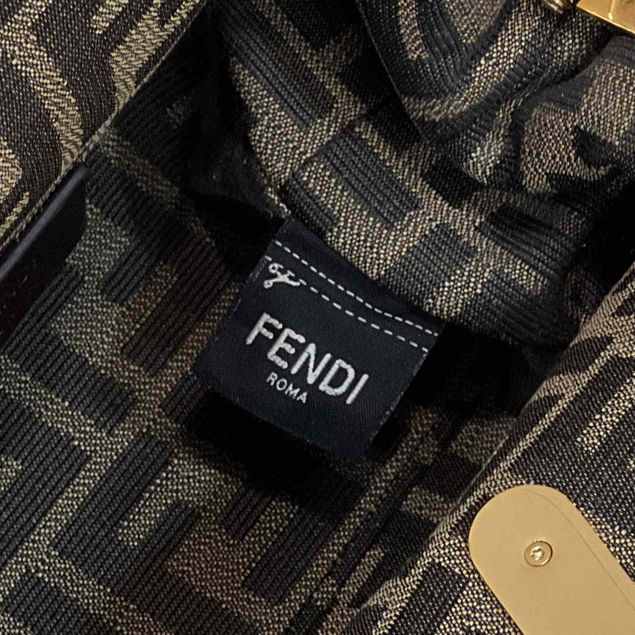 Fendi First Small Leather Bag With Multicolour Inlay - DesignerGu