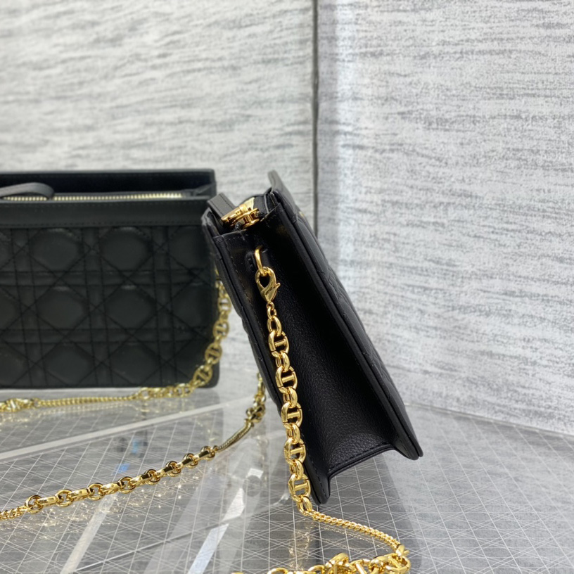 Dior Caro Zipped Pouch With Chain  - DesignerGu