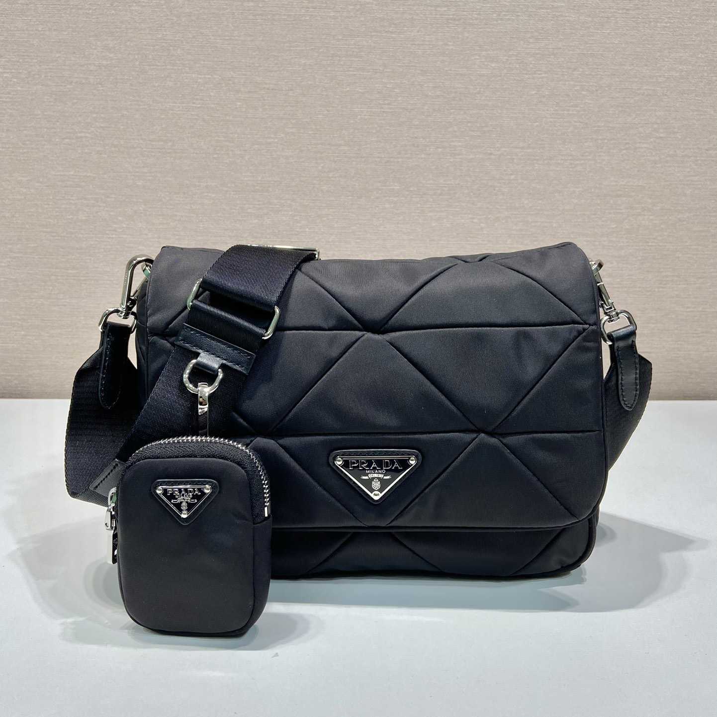 Prada Padded Re-Nylon Shoulder Bag - DesignerGu