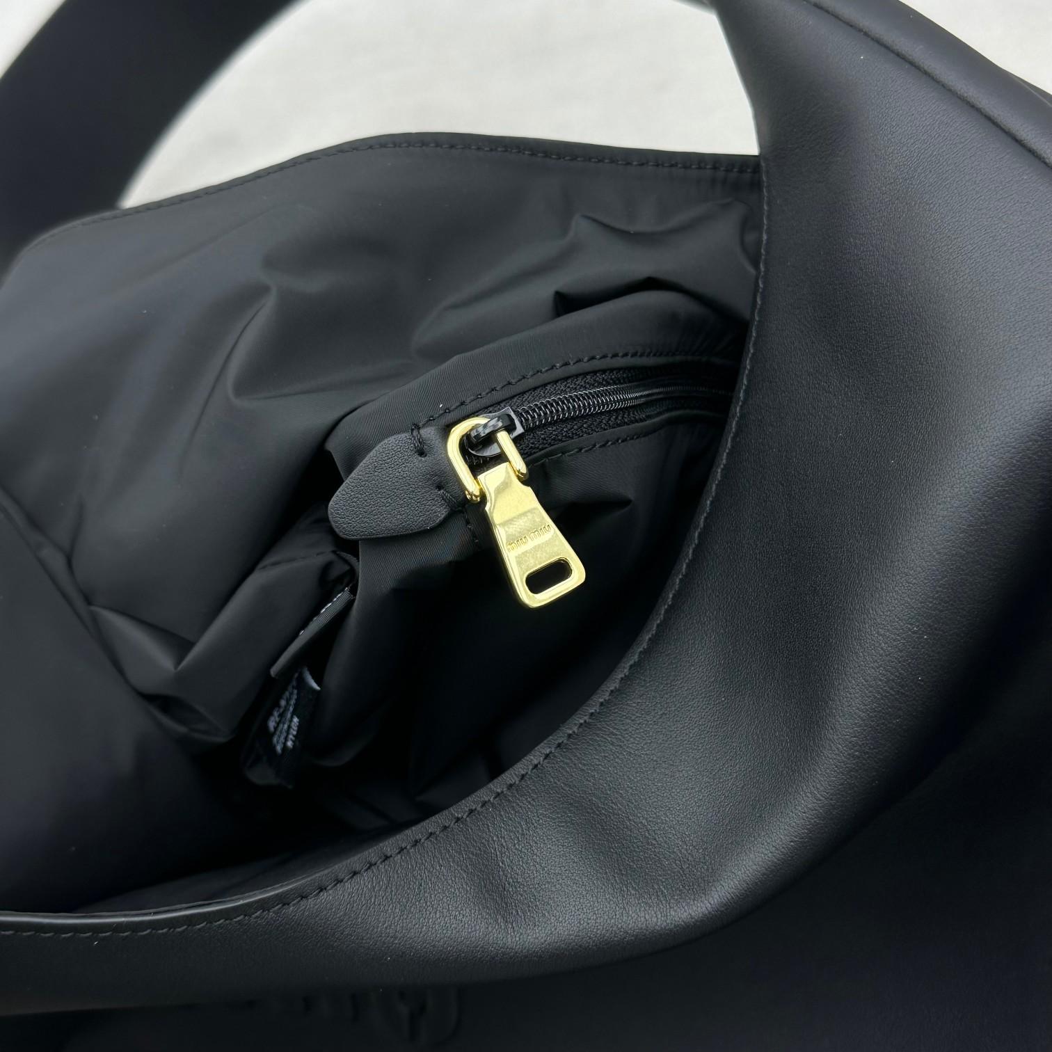 Miu Miu Leather Hobo Bag - DesignerGu