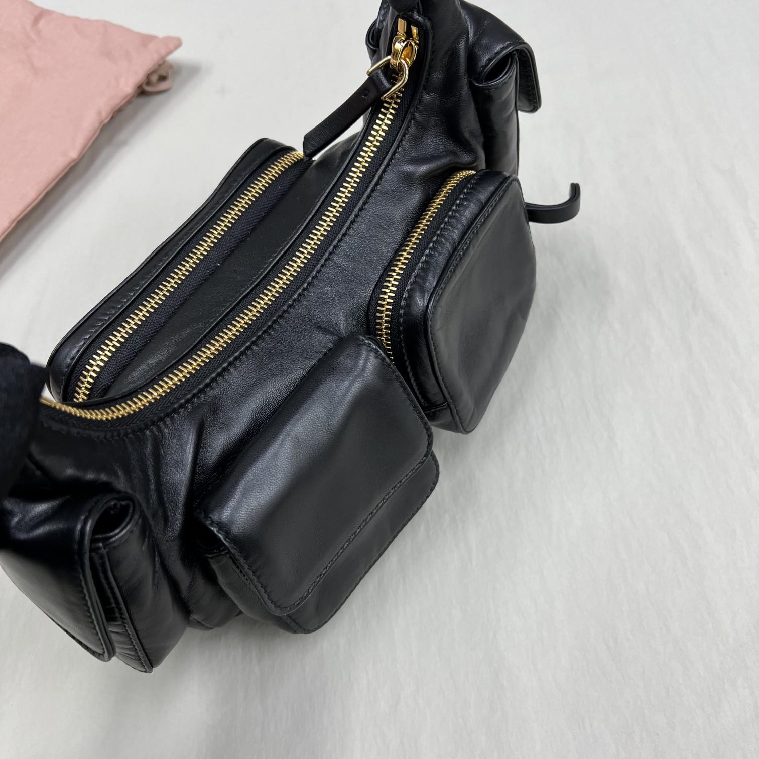 Miu Miu Nappa Leather Pocket Bag - DesignerGu