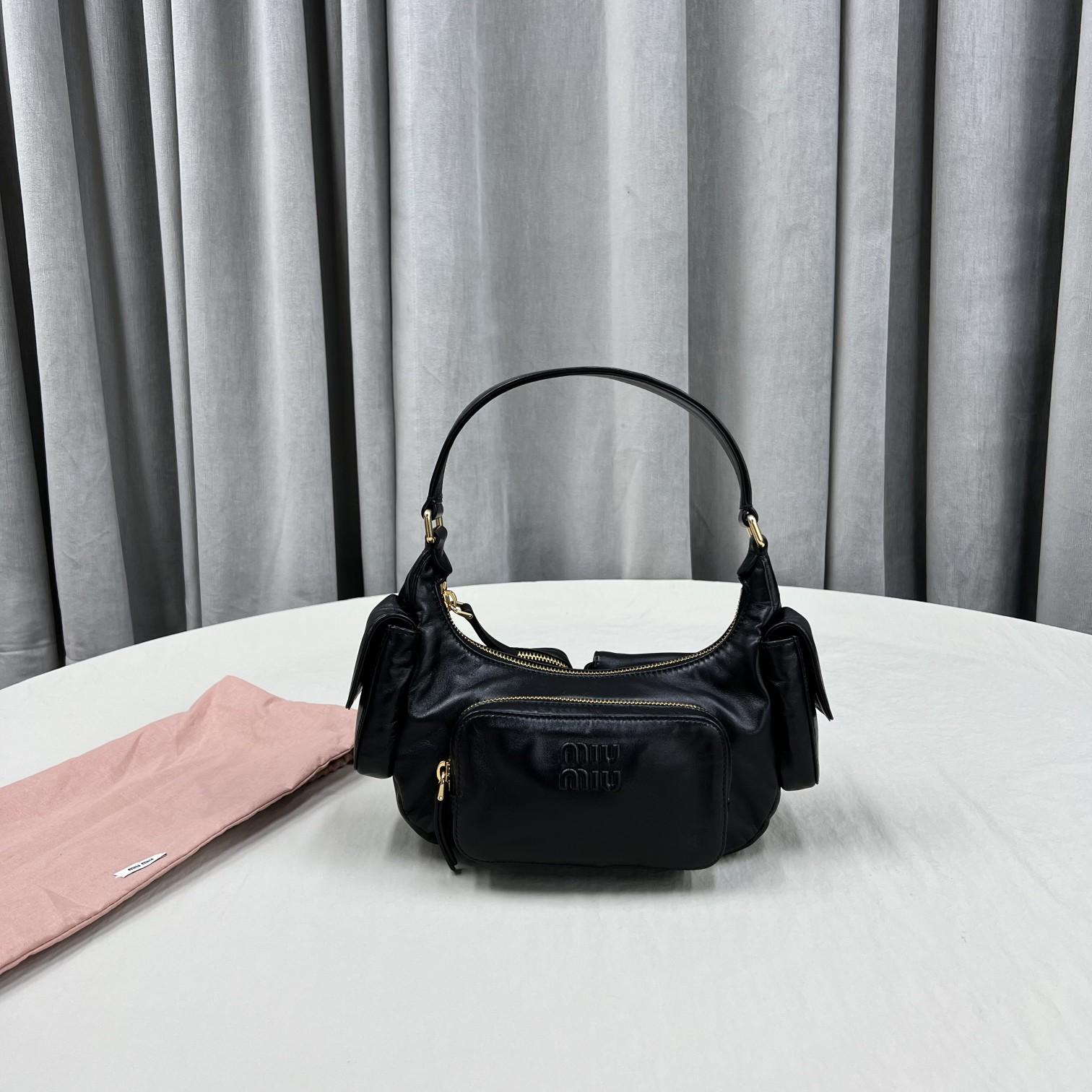 Miu Miu Nappa Leather Pocket Bag - DesignerGu