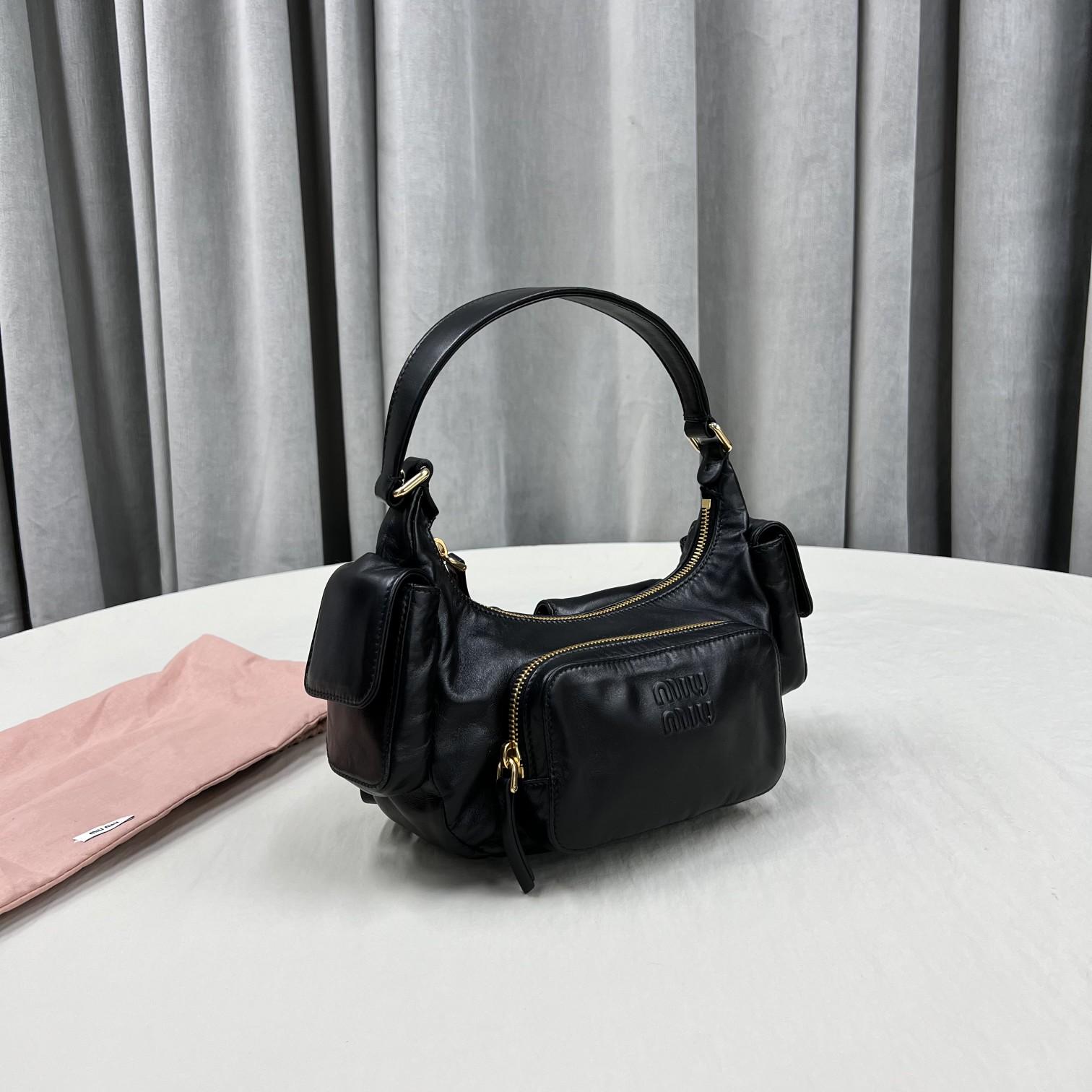 Miu Miu Nappa Leather Pocket Bag - DesignerGu