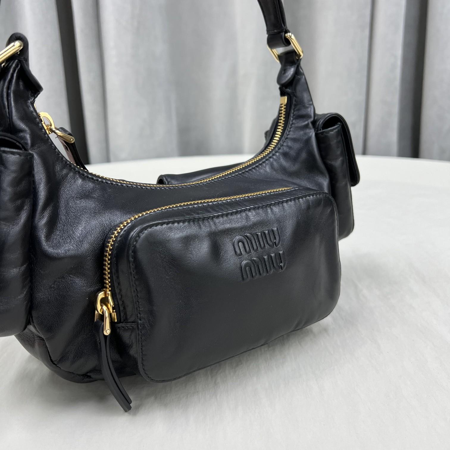 Miu Miu Nappa Leather Pocket Bag - DesignerGu