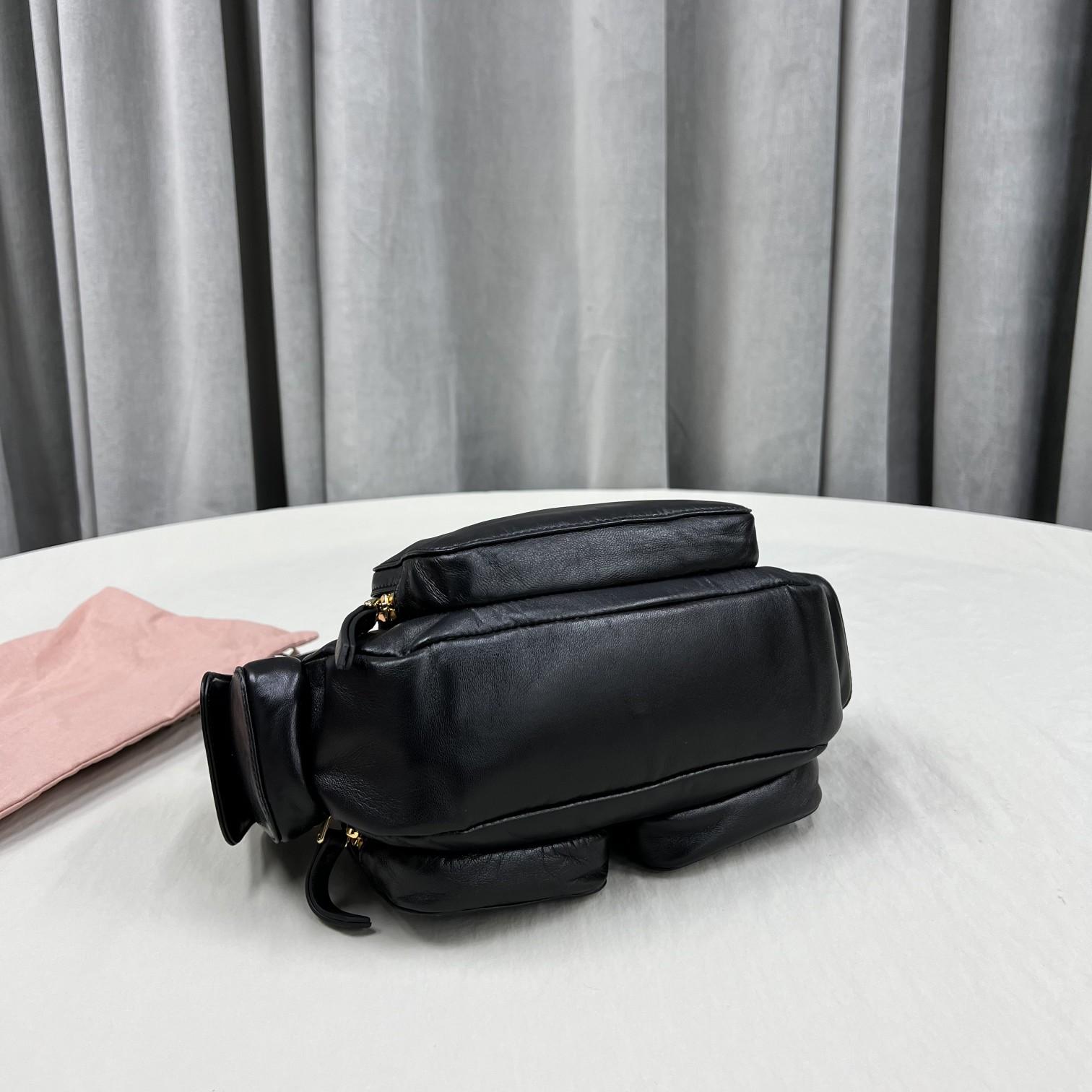 Miu Miu Nappa Leather Pocket Bag - DesignerGu