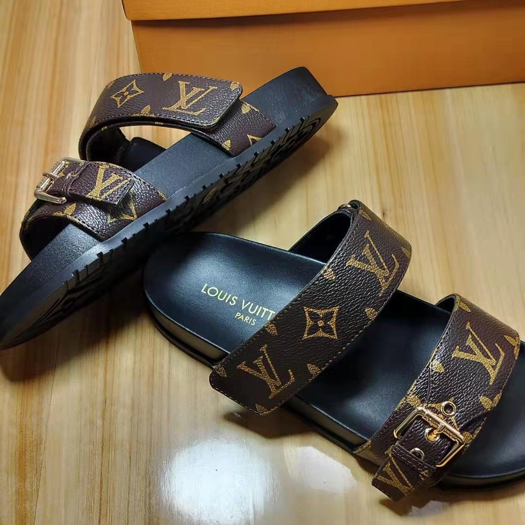 Louis Vuitton Bom Dia Flat Comfort Mule   1AAW8L - DesignerGu