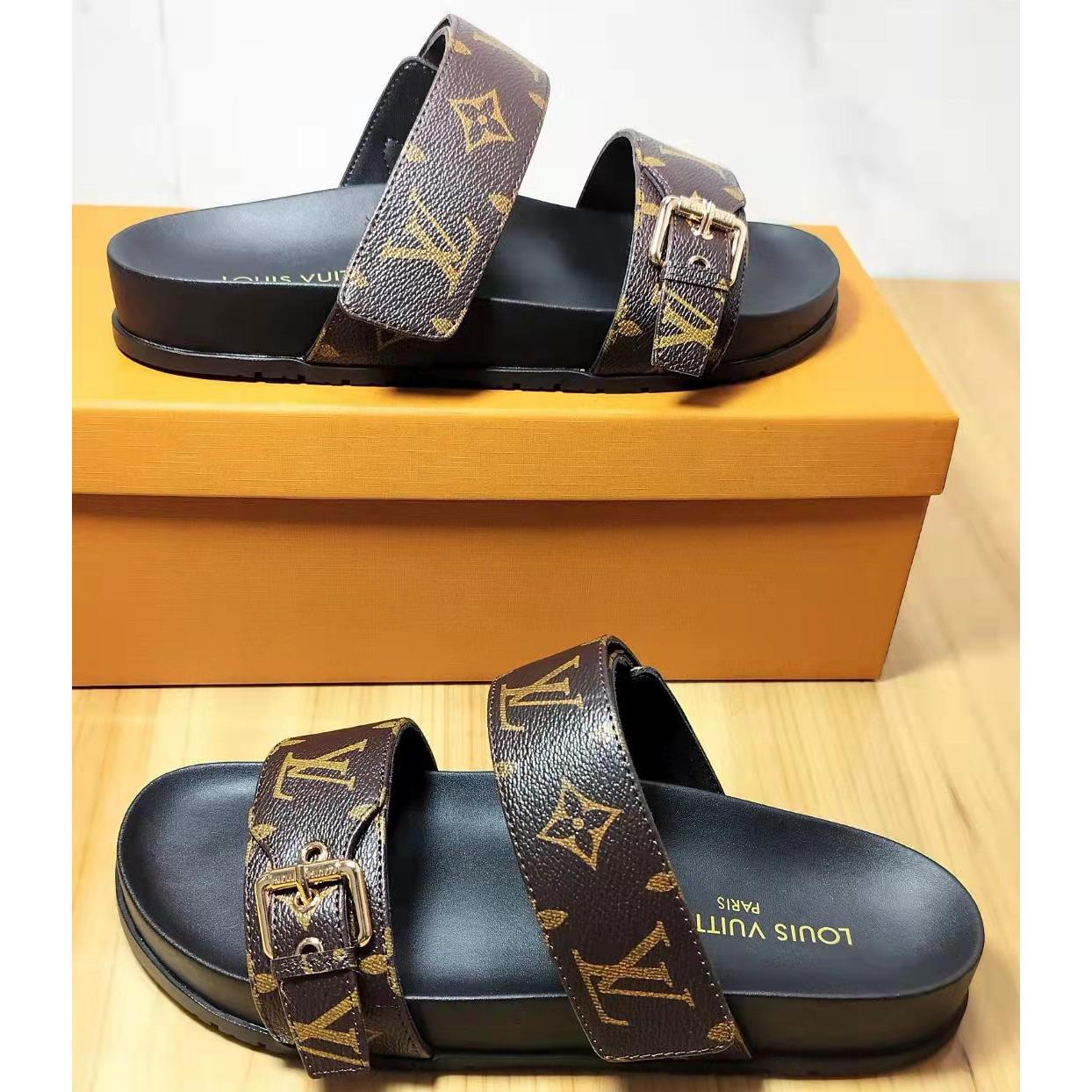 Louis Vuitton Bom Dia Flat Comfort Mule   1AAW8L - DesignerGu