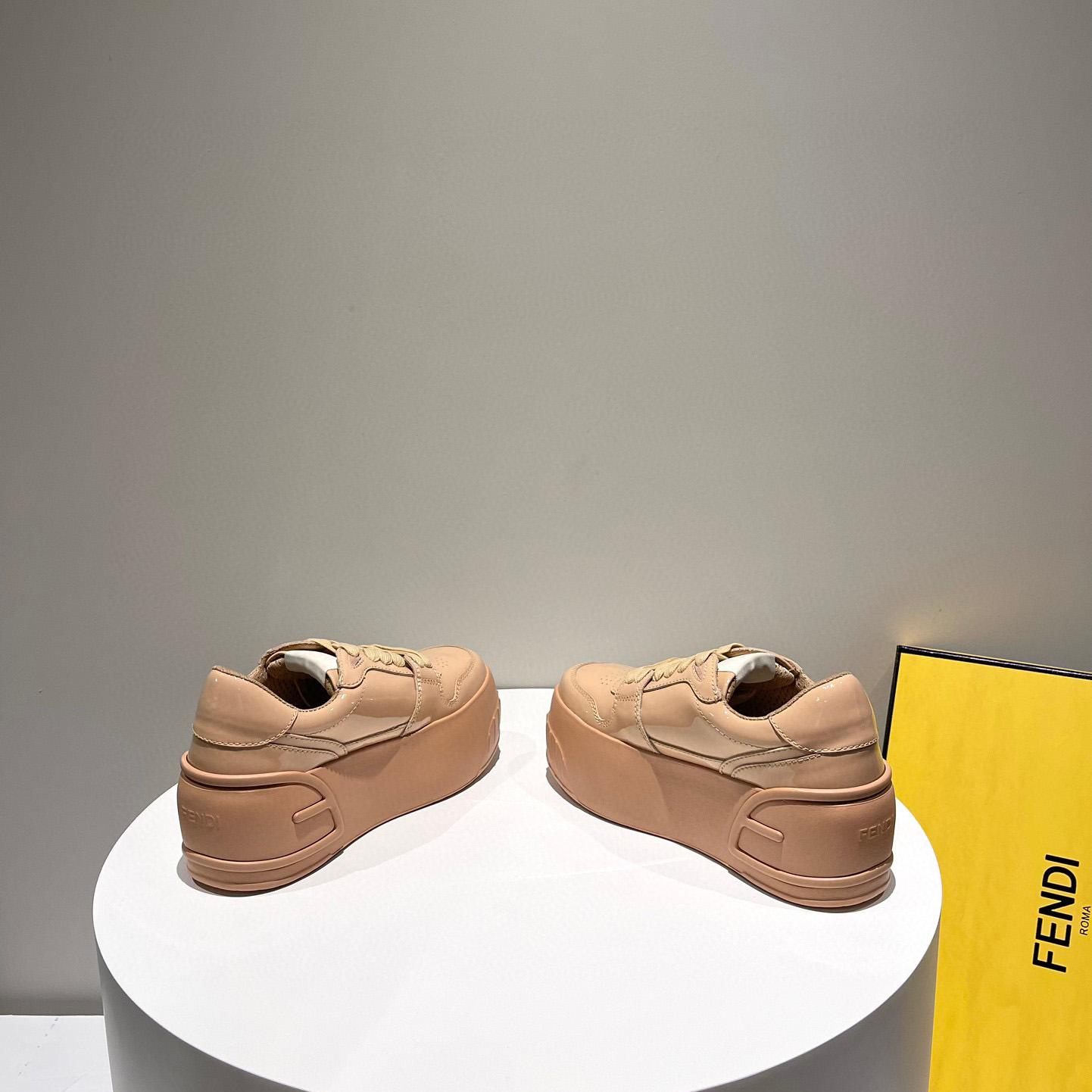 Fendi Fashion Show Beige Leather Low-Tops Sneaker  - DesignerGu