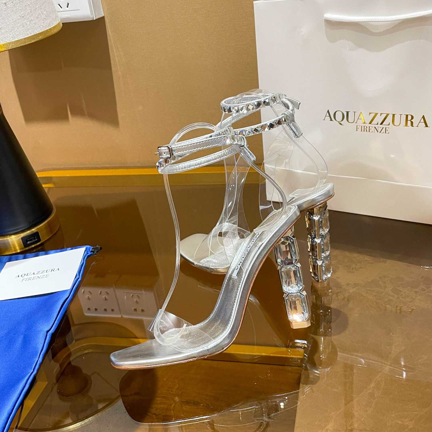 Aquazzura Aura Plexi Sandal 105 - DesignerGu