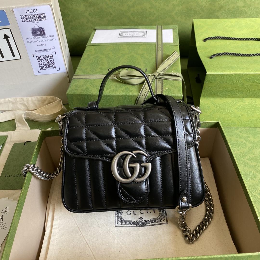 Gucci GG Marmont Mini Top Handle Bag(21*15.5*8cm) - DesignerGu