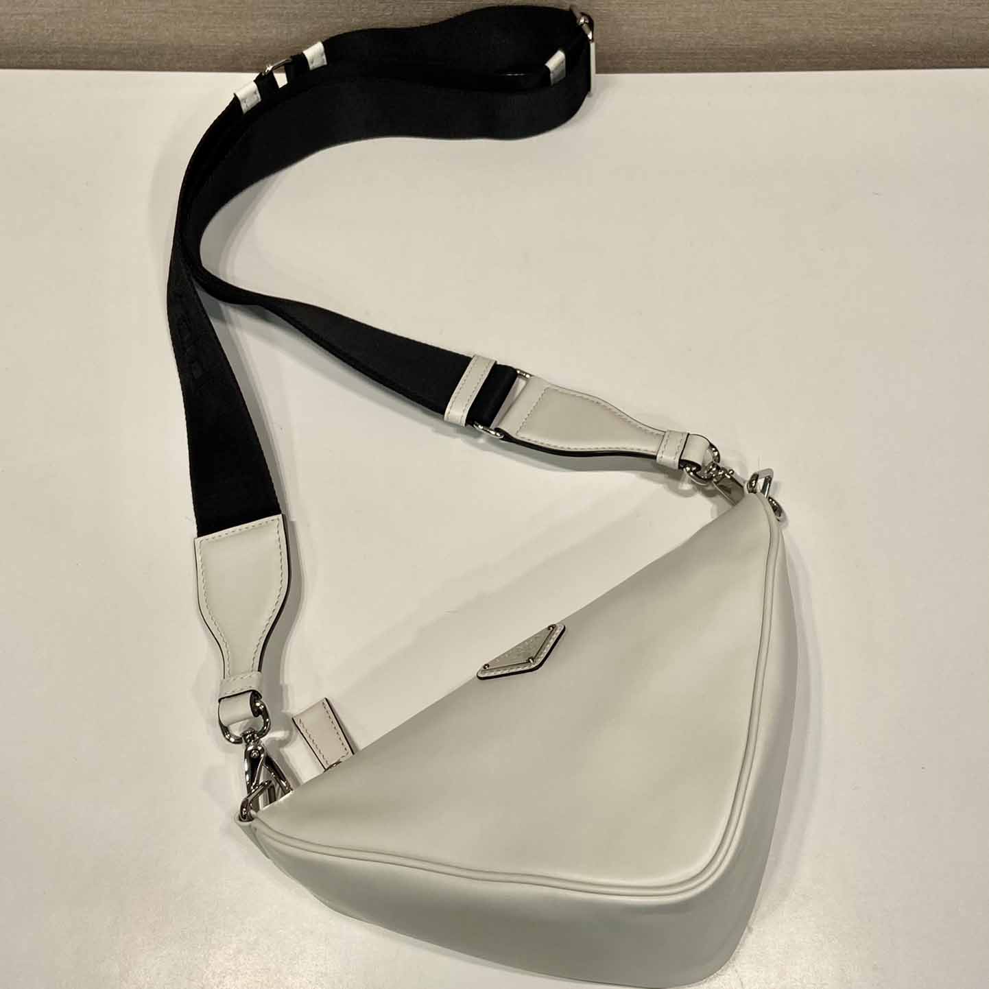 Prada Triangle Leather Bag - DesignerGu