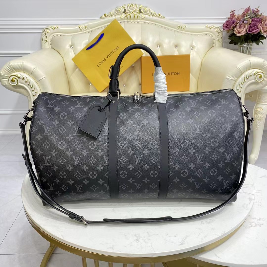 Louis Vuitton keepall 55 Monogram Eclipse(55-24-30CM) - DesignerGu