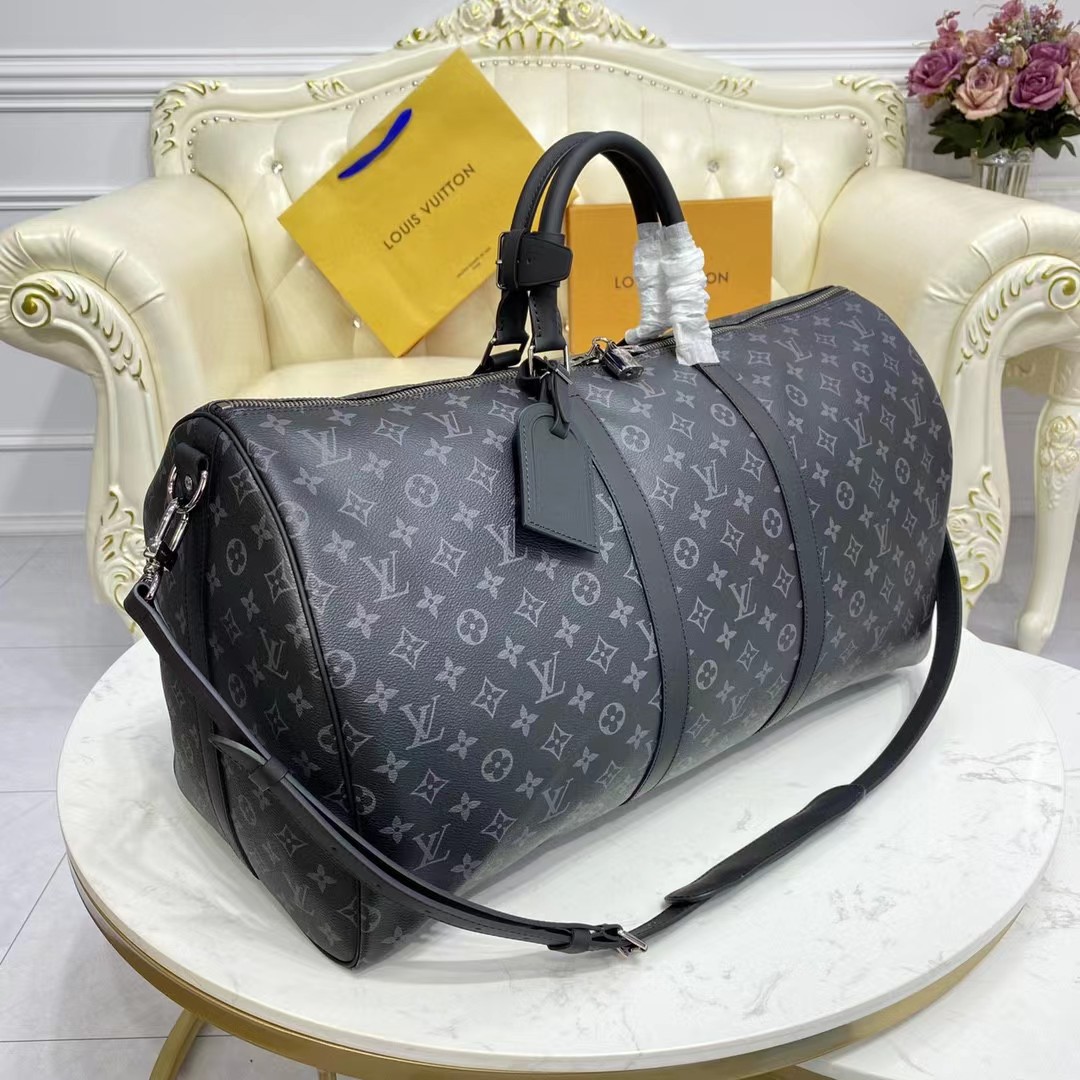 Louis Vuitton keepall 55 Monogram Eclipse(55-24-30CM) - DesignerGu