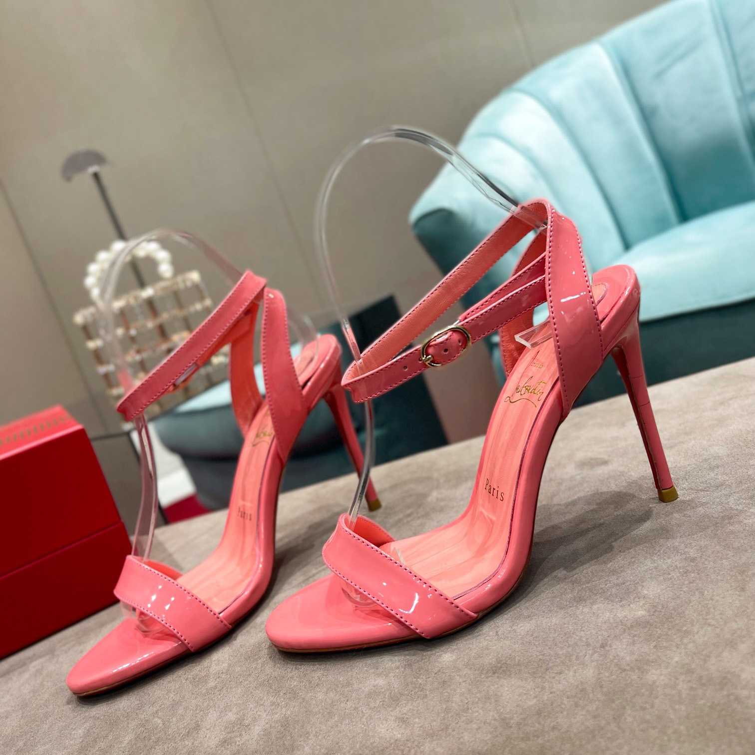 Christian Louboutin Loubigirl 100mm Patent Leather Heels - DesignerGu