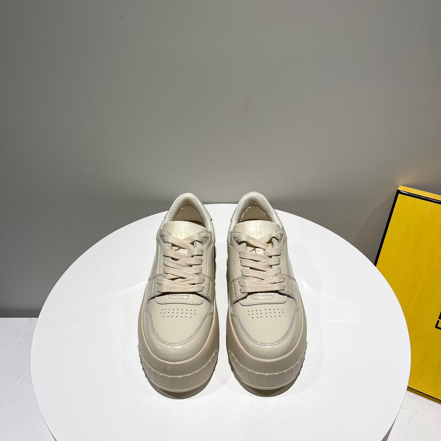 Fendi Fashion Show Beige Leather Low-Tops Sneaker  - DesignerGu