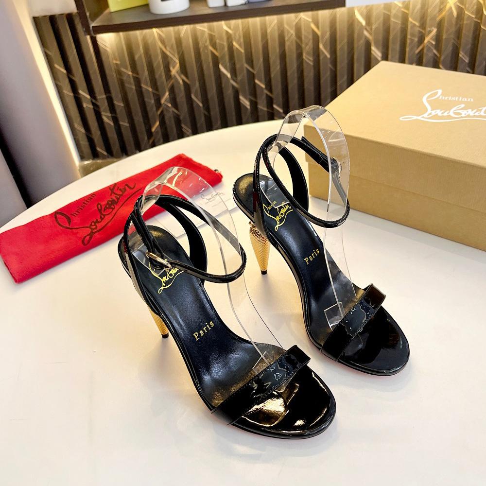 Christian Louboutin Lipqueen 105 Patent Leather Sandals - DesignerGu