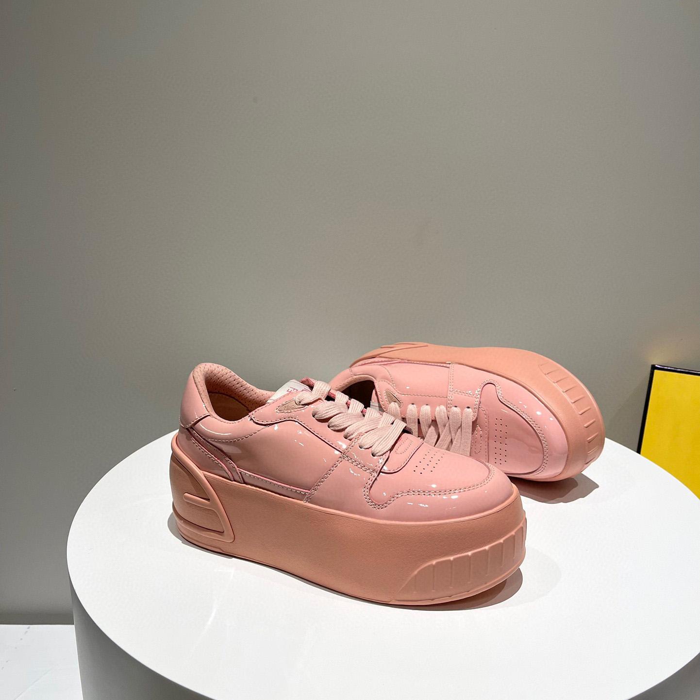 Fendi Fashion Show Pink Leather Low-Tops Sneaker  - DesignerGu